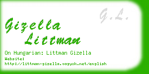 gizella littman business card
